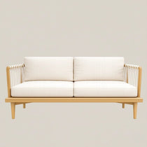 Teak Lounge 2 Seater Macrame - Home and Soul