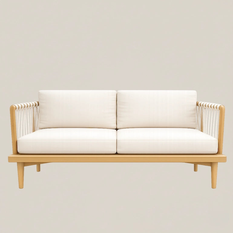 Teak Lounge 2 Seater Macrame - Home and Soul