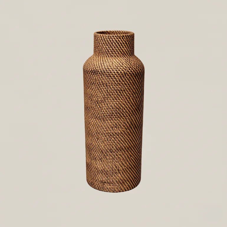 Margot Natural Rattan Vase Large - Home and Soul