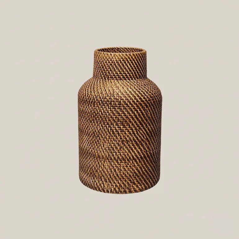 Margot Natural Rattan Vase Medium - Home and Soul