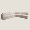 Miguel Luxury Cloud Feather 5 Seater Corner Sofa in Beige Linen