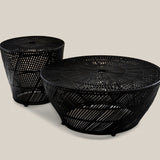 Miguel Rattan Side Table Black - Home and Soul Dubai