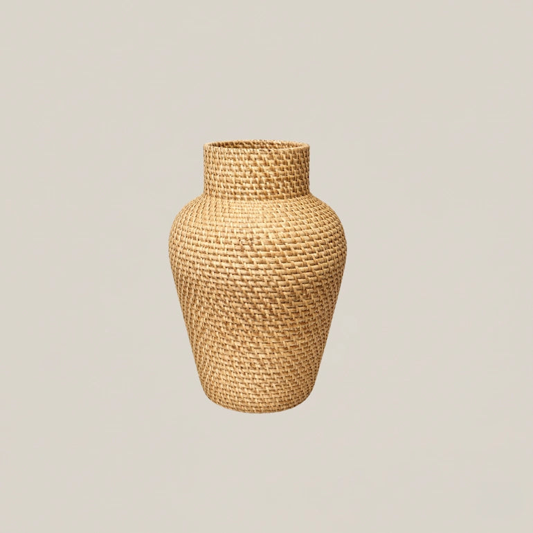 Mila Natural Rattan Vase - Home and Soul