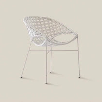 Mila Rattan Dining Chair White - Home and Soul