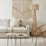 Minimalist sofa with natural accents