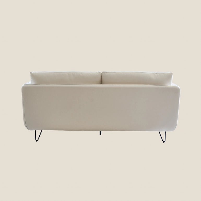 Munich Cotton Linen White Two Seater Sofa