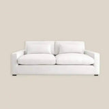 Nathalie Luxury Feather 2 Seater Cloud Sofa in White Cotton Linen