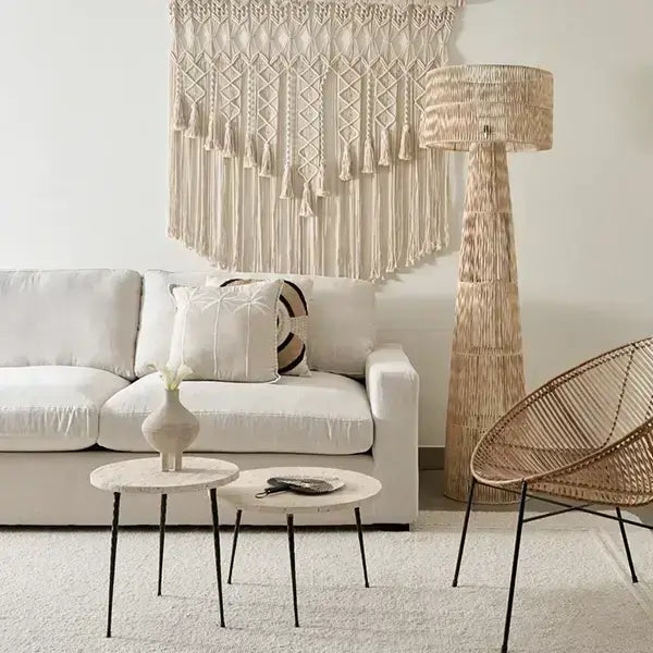 Cozy living room with a stylish sofa