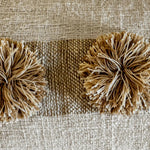 Natural Cushions is White with a Beige Stripe