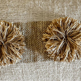 Natural Cushions is White with a Beige Stripe