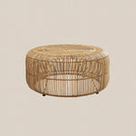 Natural Outdoor Rattan Round Coffee Table - Home and Soul
