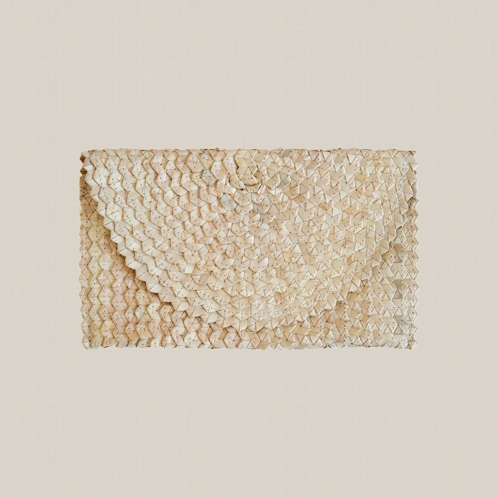 Natural Rattan Clutch