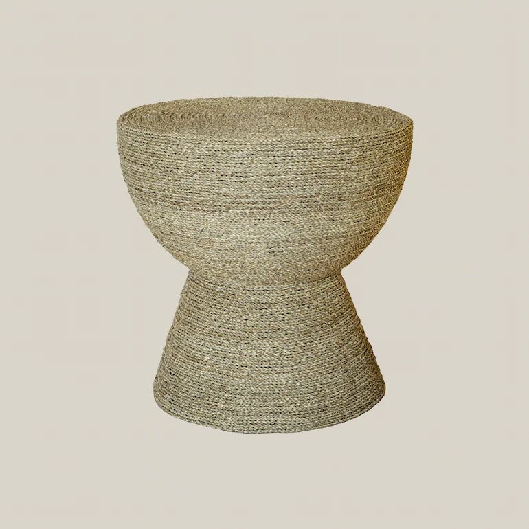 Round Handwoven Rope Accent Table - Home and Soul