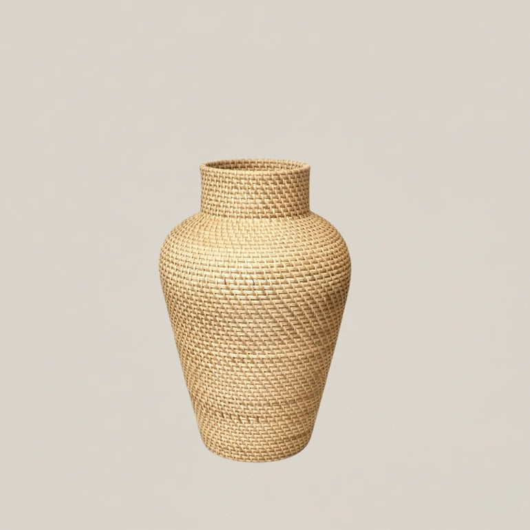 Nora Natural Rattan Vase - Home and Soul
