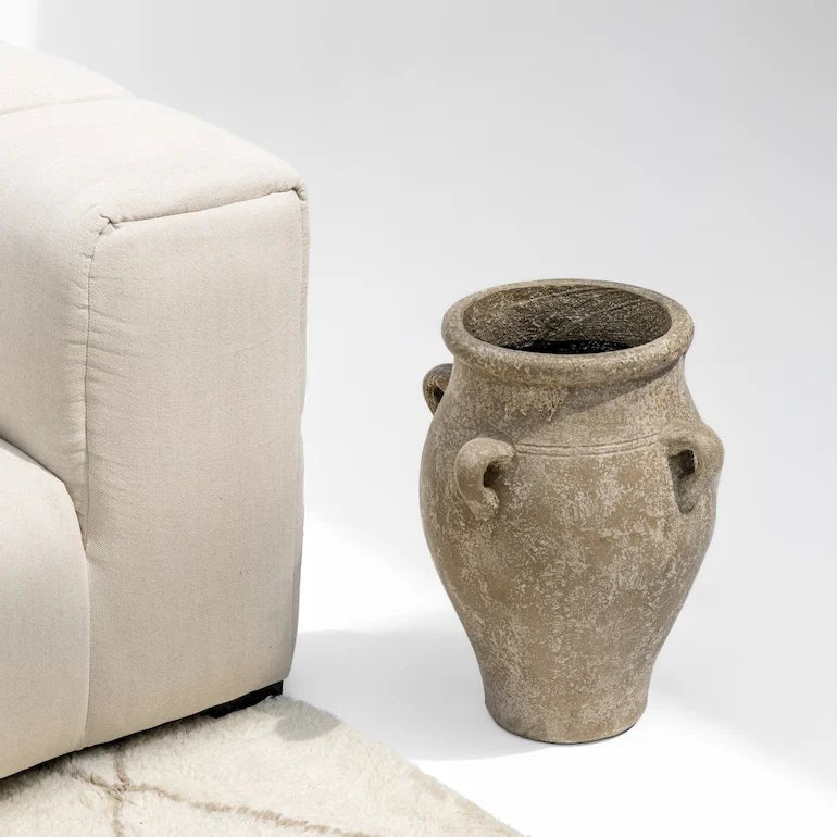 Nura Beige Ceramic Vase - Home and Soul