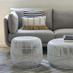 Olivia Rattan Side Table White - Home and Soul Dubai