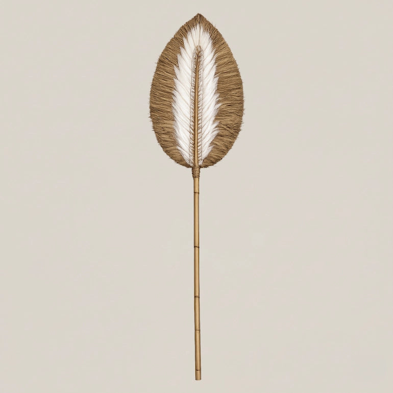 Rafael Leaf Decoration White - Home and Soul