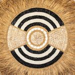 and White Beaded Wall Decor Raffia Black - Home and Soul