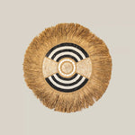 Raffia Black and White Beaded Wall Decor - Home and Soul