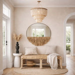 Boho-style raffia mirror for home decor - Home and Soul