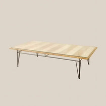 Rattan Coffee Table with Black Legs Cali - Home and Soul