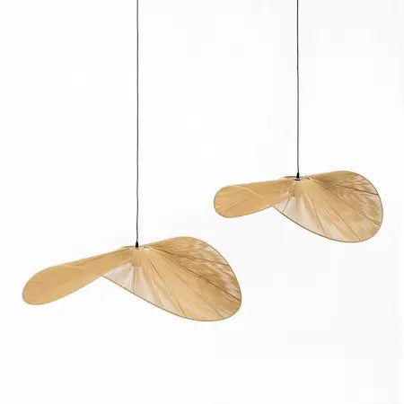 Rattan pendant lights with natural boho design for modern Dubai interiors
