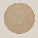 Round Natural Rug with White Border 300cm - Home and Soul