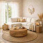 Round Sustainable Natural Rug - Home and Soul