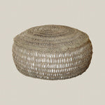 Round Woven Seagrass Pouf Medium - Home and Soul Dubai