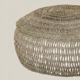 Round Woven Seagrass Pouf Medium - Home and Soul Dubai