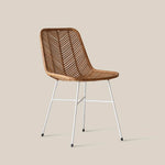 Santiago Rattan Chair White Leg - Home and Soul