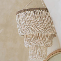 Boho White Shell Chandelier - Home and Soul