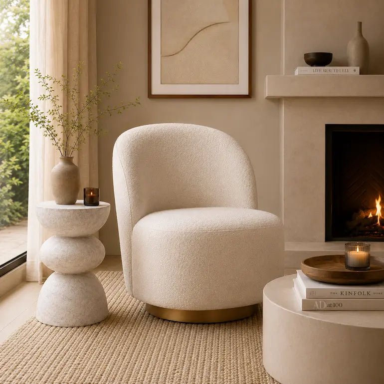 White Armchair Siena - Home and Soul