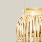 Candle Lantern Natural Small Bamboo - Home and Soul