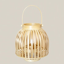 Small Bamboo Candle Lantern Natural - Home and Soul