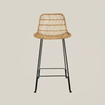Rattan bar stool for modern Dubai homes