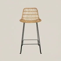 Rattan bar stool for modern Dubai homes
