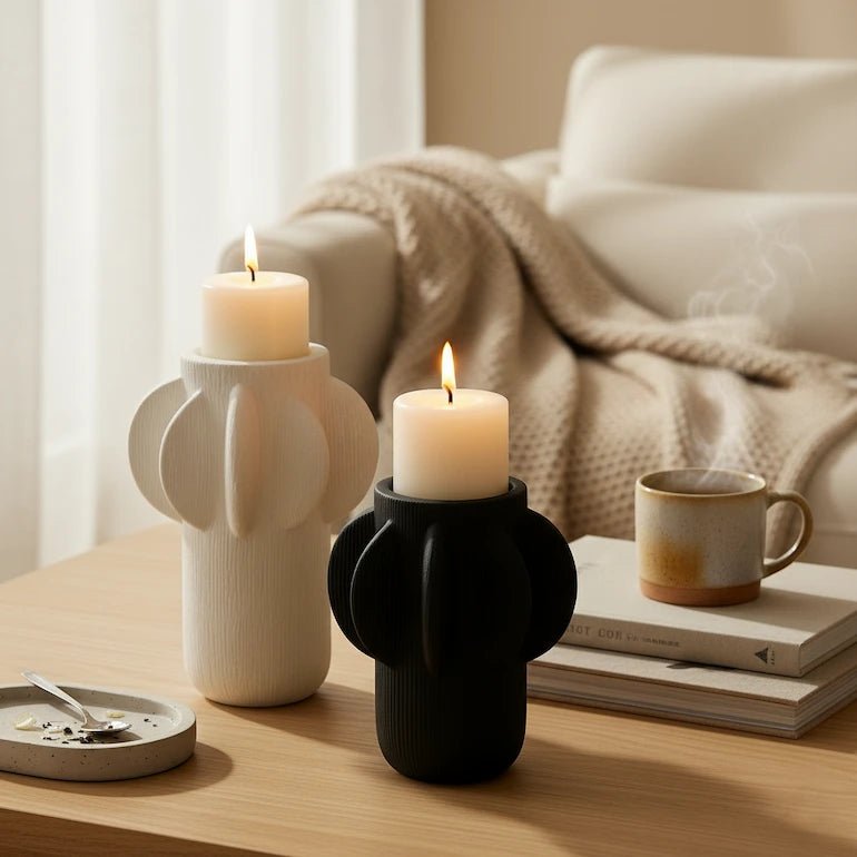 Candle Holder White Sonara - Home and Soul