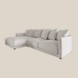 Luxury Beige L Shaped Sofa Left in Linen