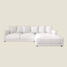 Sophie Luxury White L Shaped Sofa Right in Cotton Linen