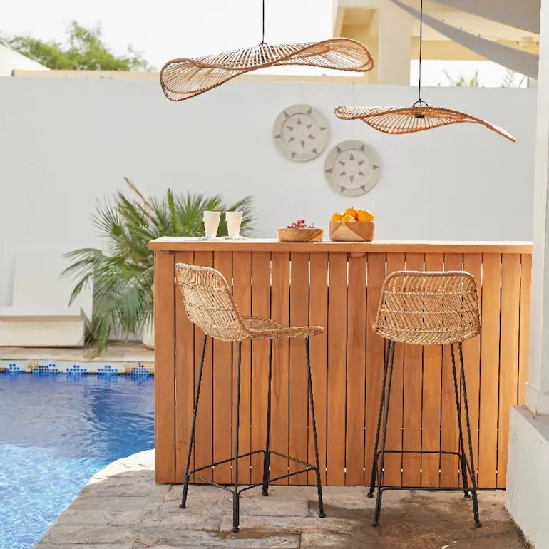 Solana bar stool natural finish - Home and Soul