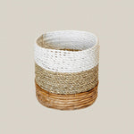 Sustainable Basket with Banana Fiber, Seagrass and Recycled Plastic - Home and Soul Dubai