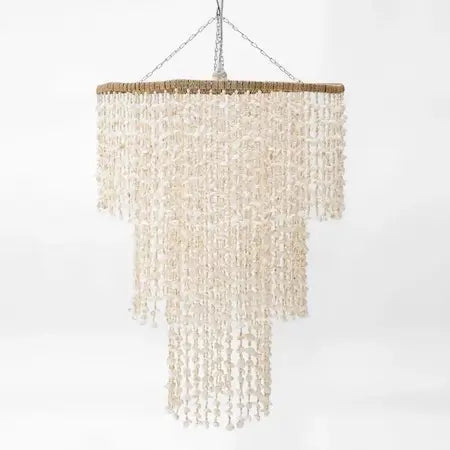 Three-tier shell chandelier from the Home and Soul lighting collection