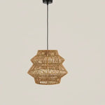 Boho rattan hanging lamp for modern Dubai homes