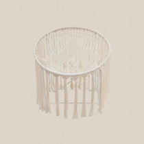 White Macrame Armchair - Home and Soul