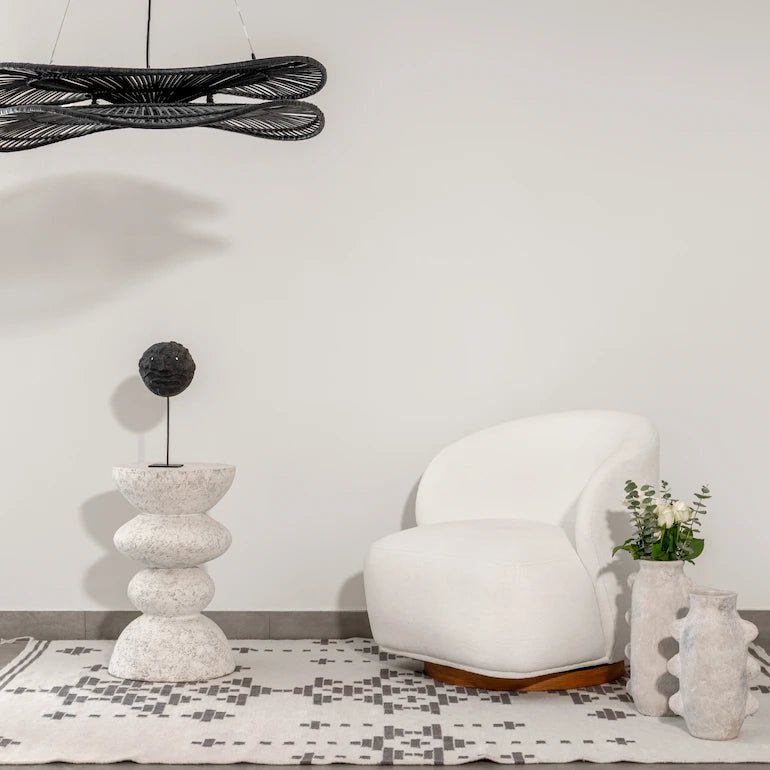 White Siena Armchair - Home and Soul