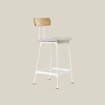 Amsterdam Bar Stool High White Leg - Home and Soul