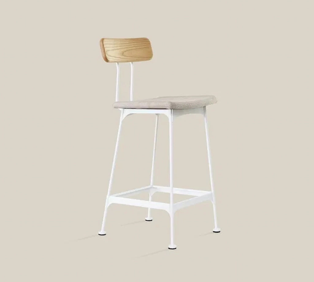 Amsterdam Bar Stool White Leg