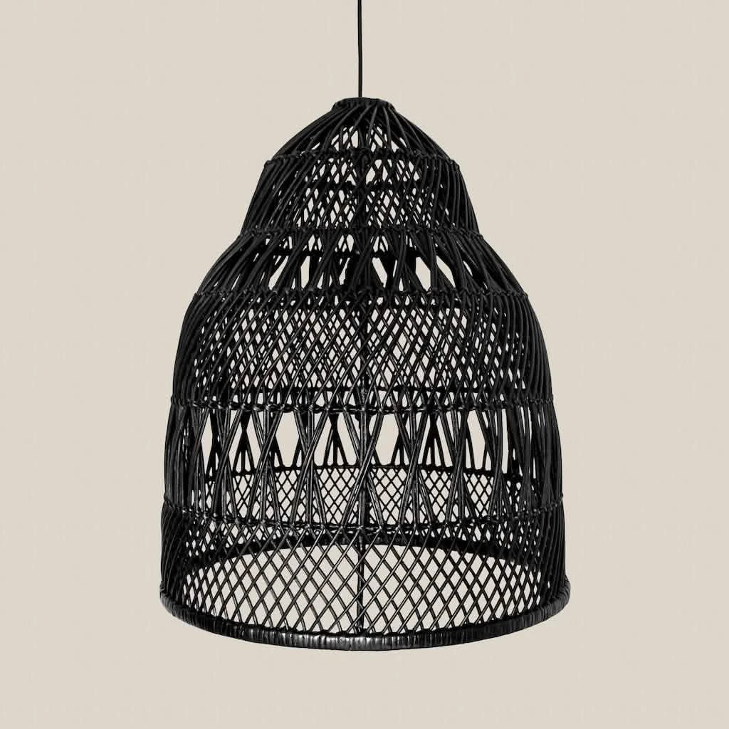 Beatriz Rattan Pendant Light Black