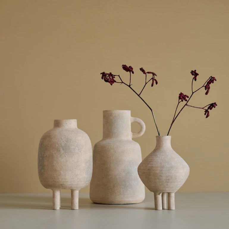 beige ceramic decorative vases sustainable